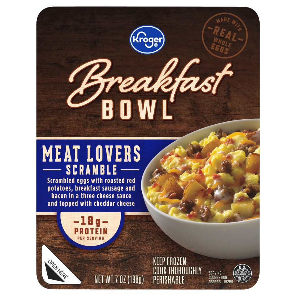 slide 4 of 4, Kroger® Meat Lovers Scramble Breakfast Bowl, 7 oz