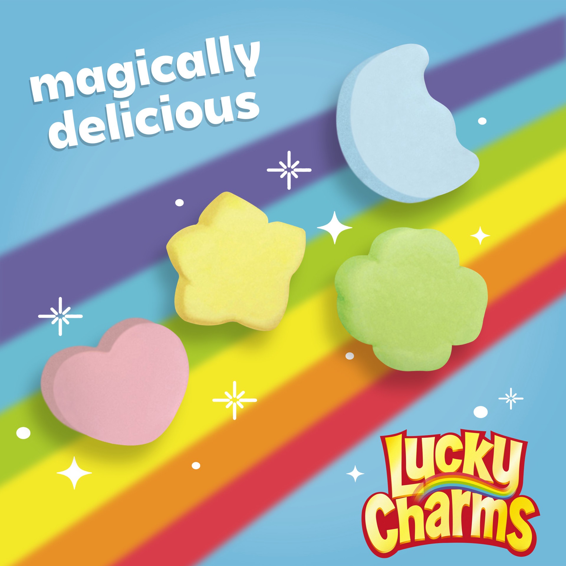 slide 3 of 5, Jet-Puffed Lucky Charms Shaped Magically Delicious Marshmallows, 7 oz Bag, 7 oz