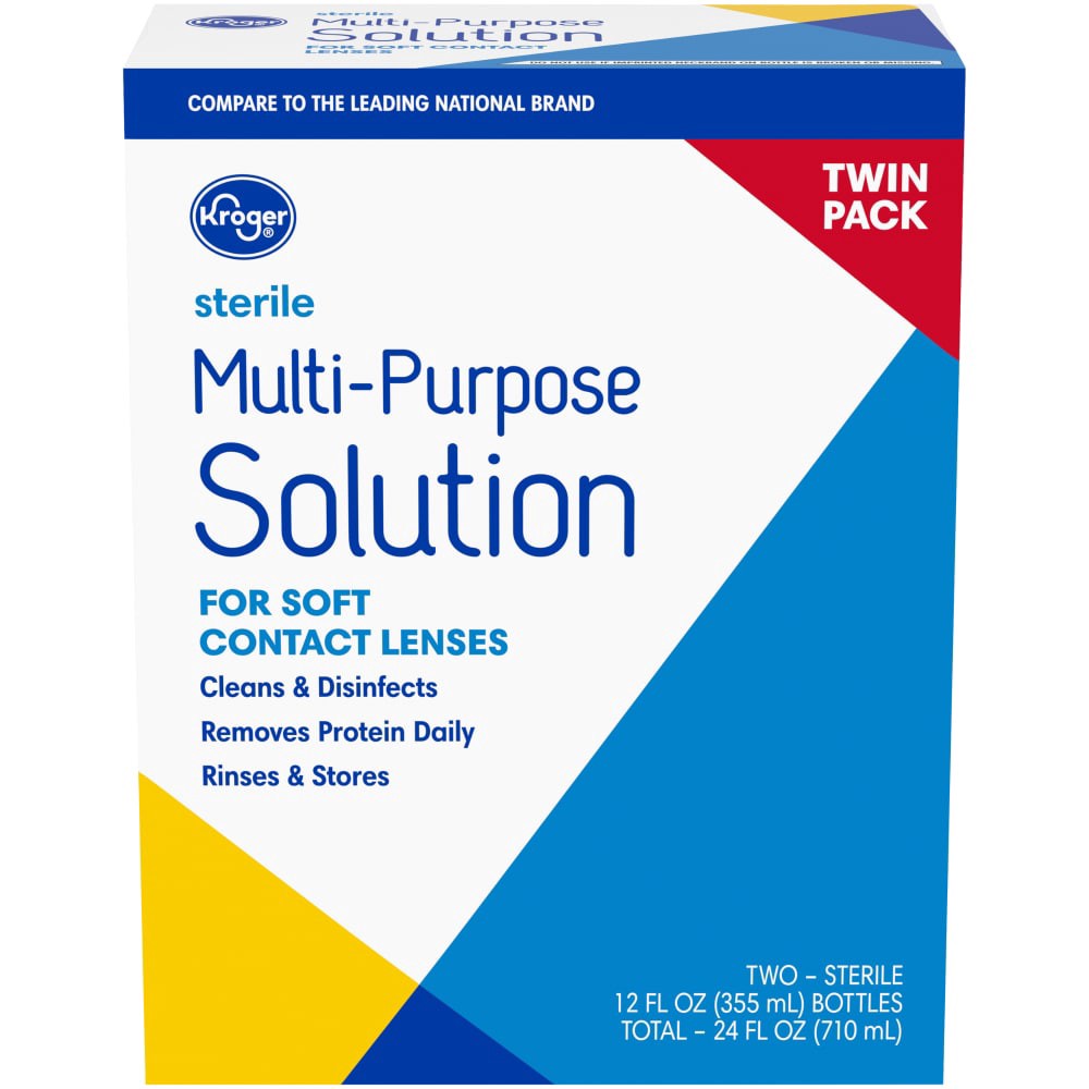 slide 1 of 4, Kroger Multi-Purpose Contact Lens Solution, 24 fl oz