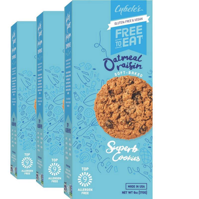 slide 3 of 6, Cybele's Free to Eat Cybeles Free To Eat Cookie Oatmeal Raisin - 6 Oz, 6 oz