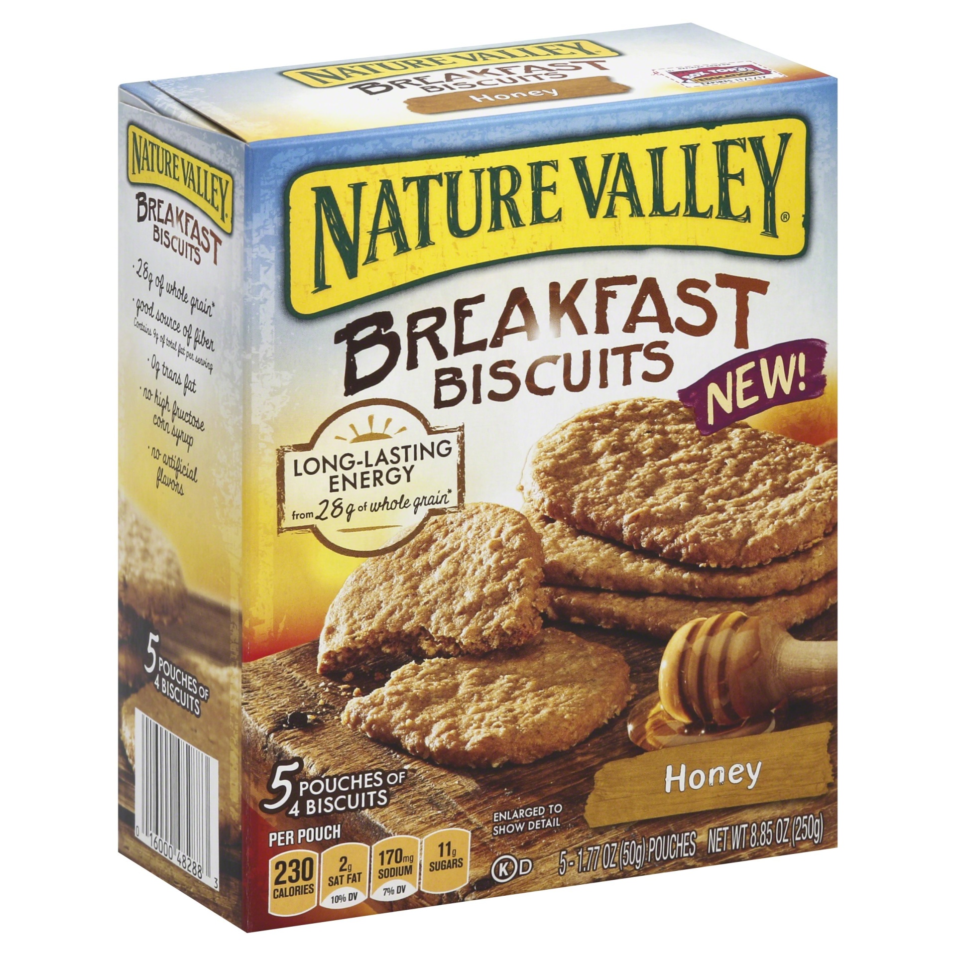 slide 1 of 1, Nature Valley Honey Breakfast Biscuits, 5 ct; 1.77 oz