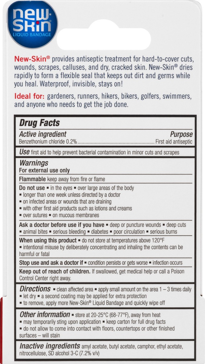 slide 2 of 9, New Skin Liquid Bandage 0.3 oz, 0.3 fl oz