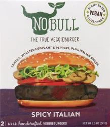 NoBull Veggieburgers 2 ea