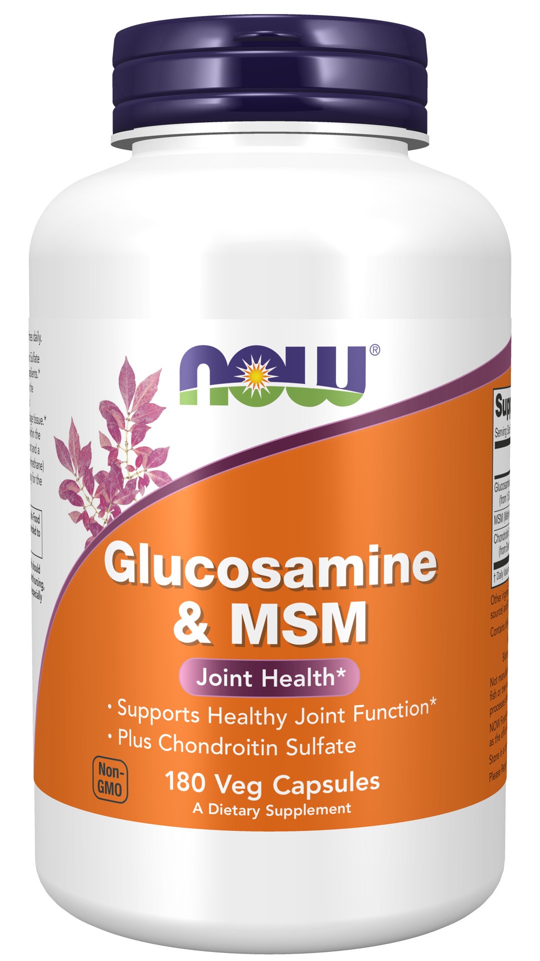 slide 1 of 4, NOW Glucosamine & MSM - 180 Veg Capsules, 180 ct