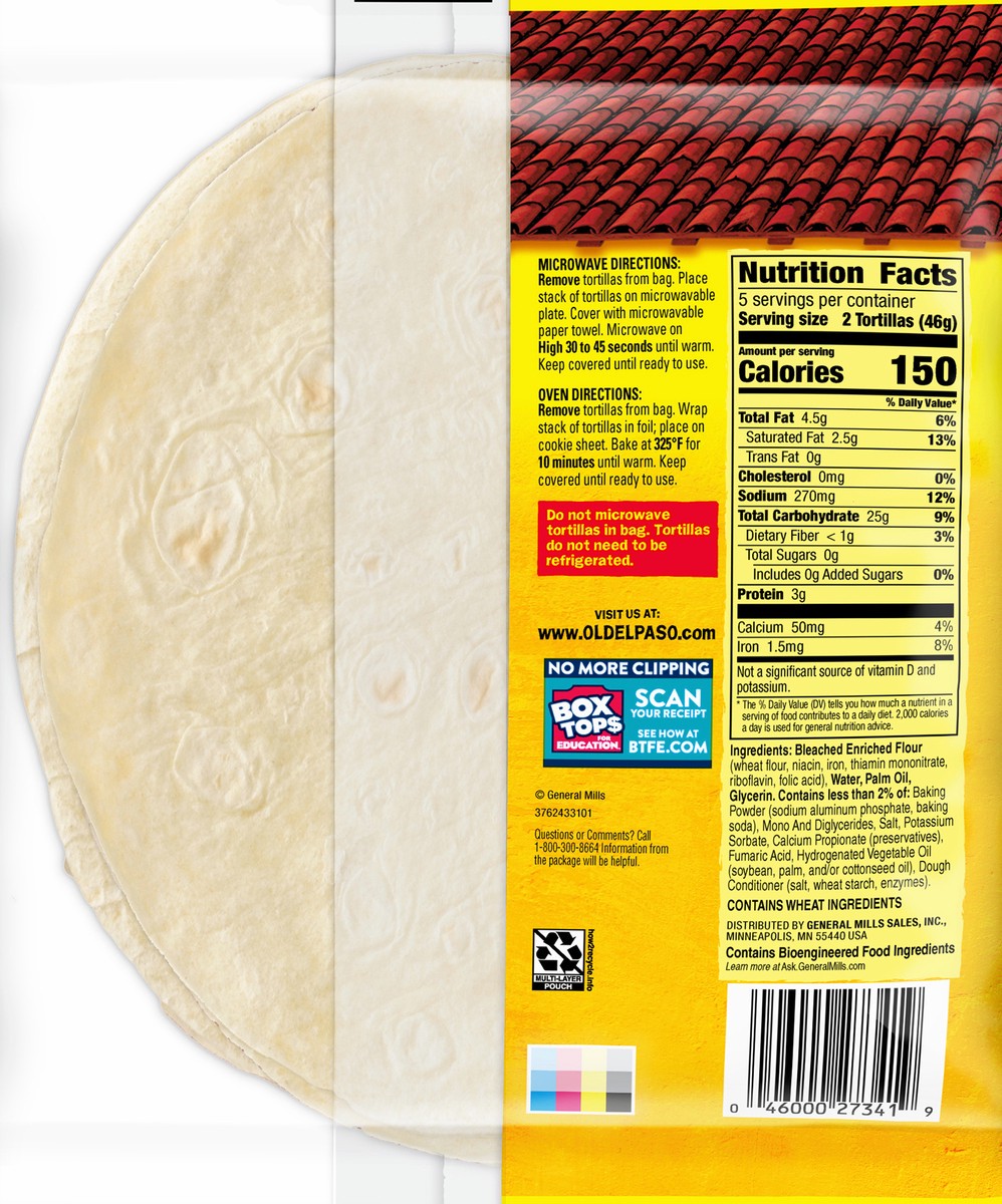 slide 5 of 9, Old El Paso Flour Tortillas, For Soft Tacos and Fajitas, 10 ct., 8.2 oz., 10 ct