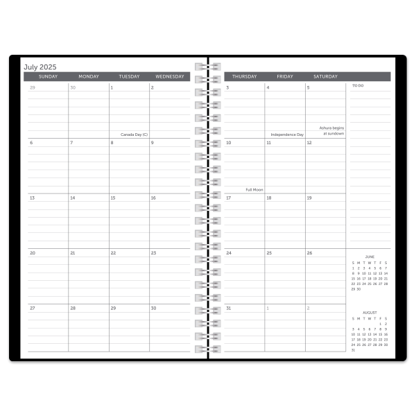 slide 3 of 8, Office Depot 2025-2026 Office Depot® Brand Stellar Academic Weekly/Monthly Planner, 5-1/2"" x 8-1/2"", Black, July To June, 1 ct