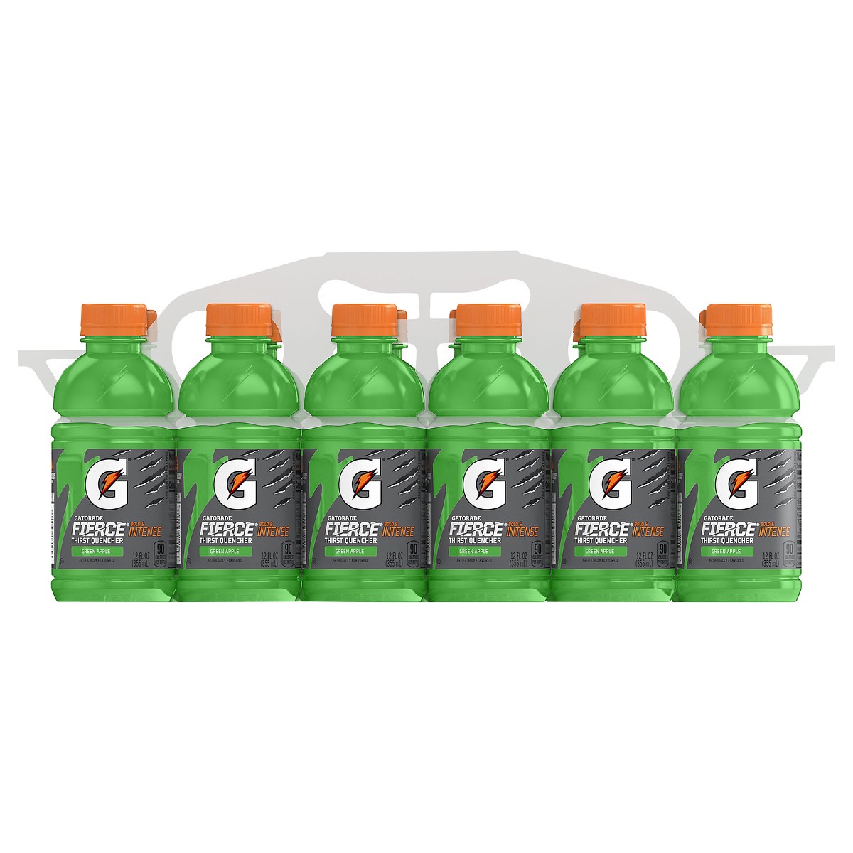 slide 1 of 7, Gatorade Fierce Thirst Quencher Green Apple Artificially Flavored 12 Fl Oz 12 Count Bottles, 12 ct