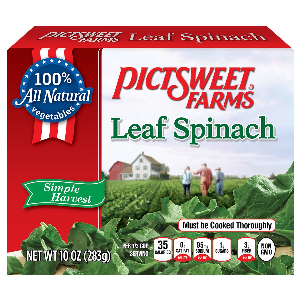 slide 1 of 9, PictSweet Leaf Spinach, 10 oz