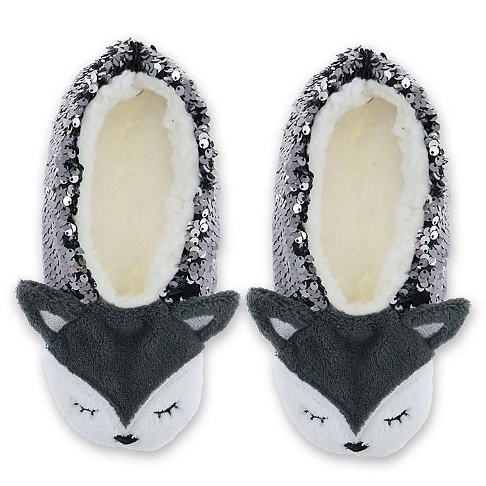 slide 1 of 1, Capelli New York Fox Sequin Critter Footie - Medium/Large, 1 ct