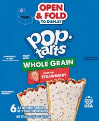 Pop-Tarts Toaster Pastries, Breakfast Foods, Made with Whole Grain, Frosted Strawberry, 20.3oz Tray, 12 Pop-Tarts