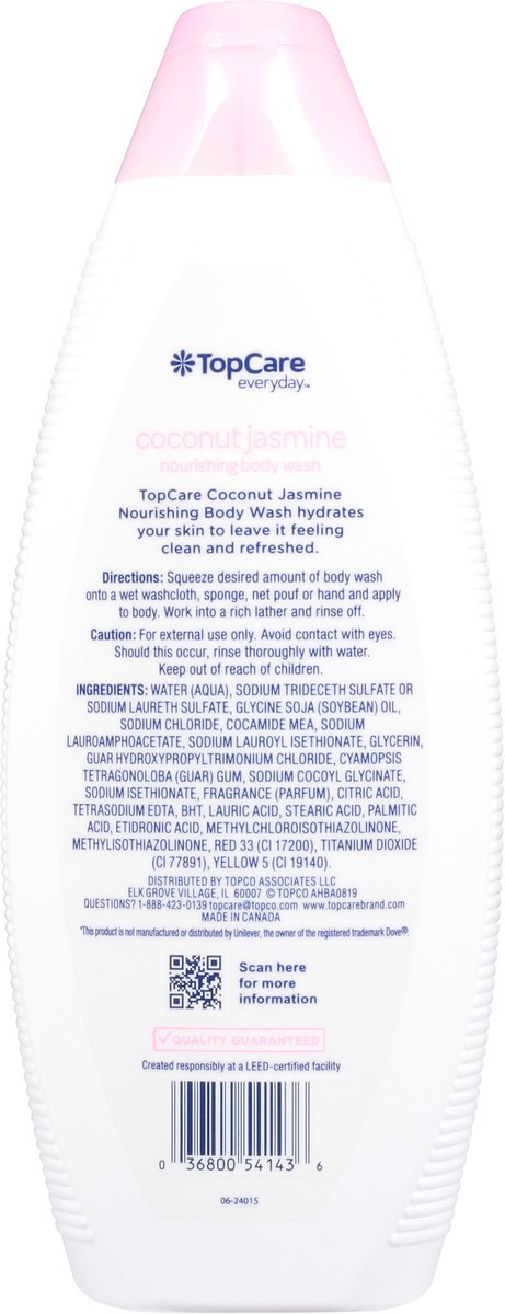 slide 4 of 9, TopCare Everyday Nourishing Coconut Jasmine Body Wash 24 oz, 24 fl oz