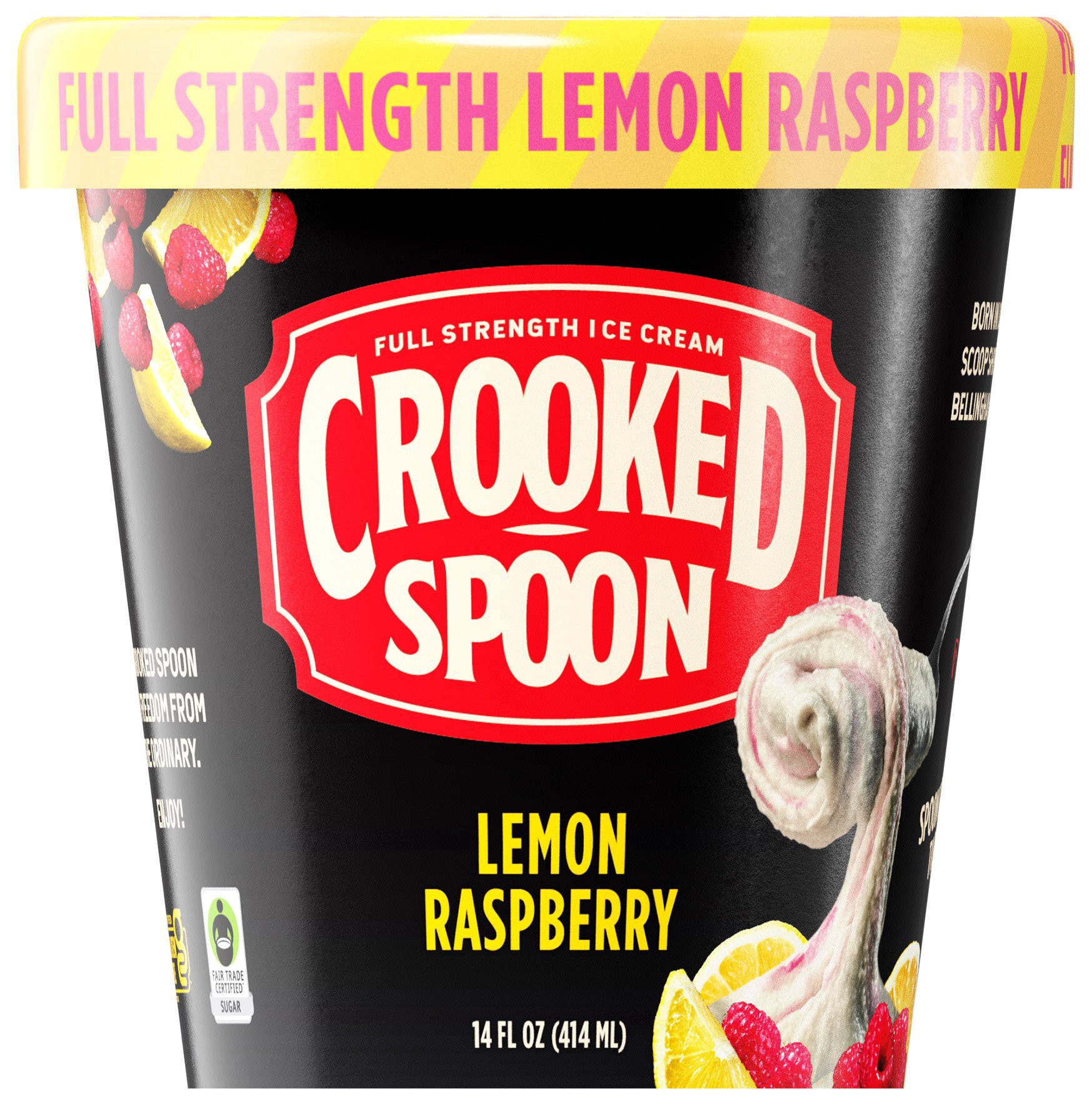 slide 1 of 1, Crooked Spoon Lemon Raspberry Ice Cream, 14 oz