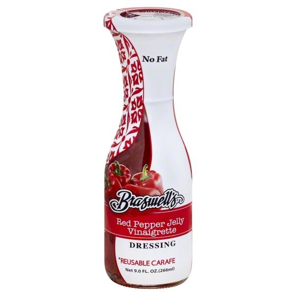 slide 1 of 1, Braswell's Red Pepper Jelly Vinaigrette Dressing, 9 oz
