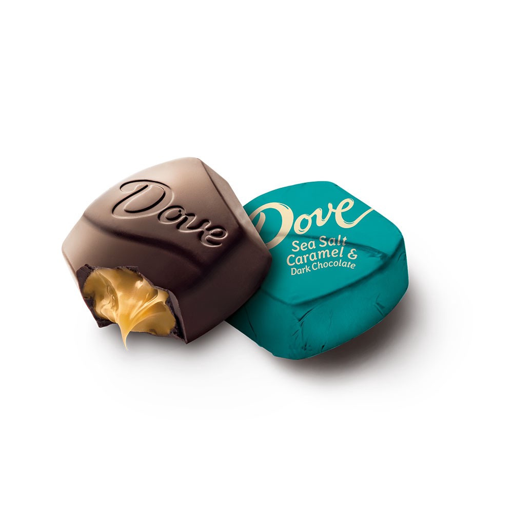 slide 6 of 6, DOVE PROMISES, Dark Chocolate Sea Salt Caramel, 7.94 Oz, 7.94 oz