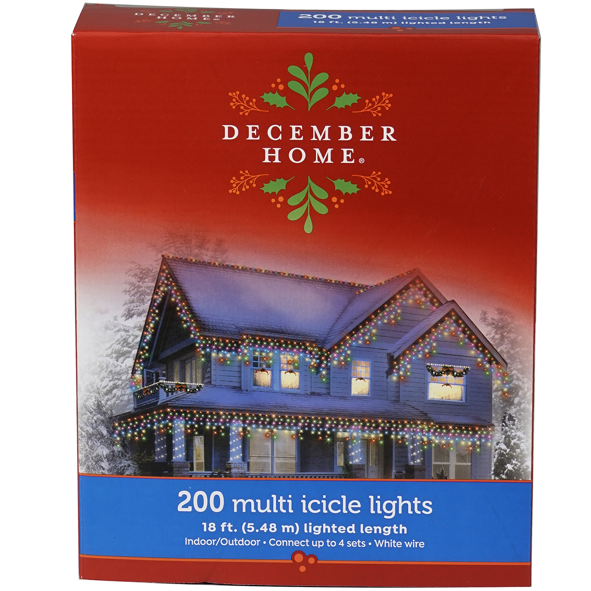 slide 1 of 5, December Home Multi Icicle Lights, 200 ct