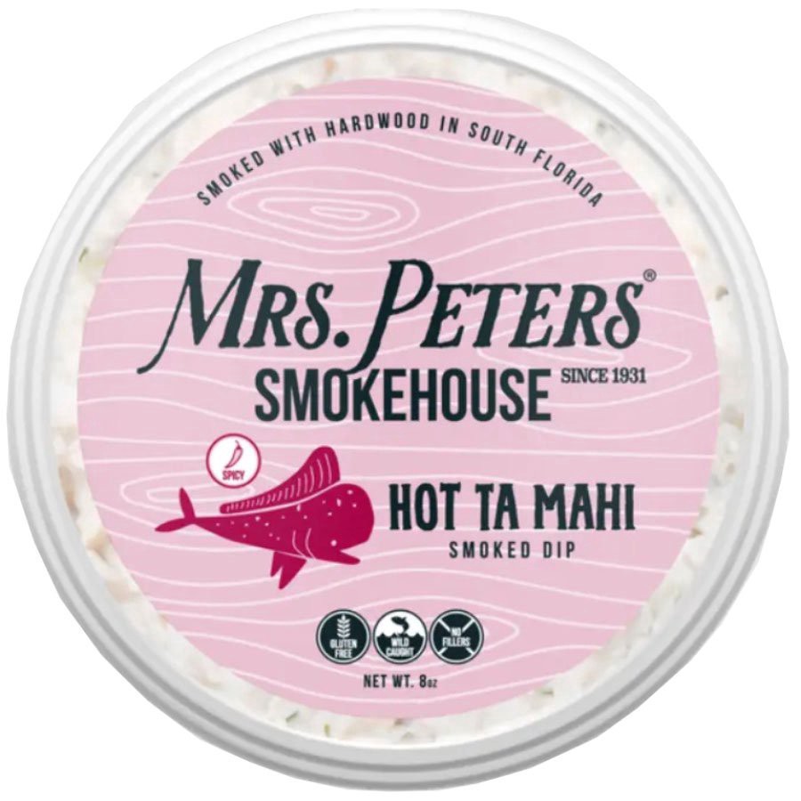 slide 1 of 1, Mrs. Peters Smokehouse Hot Ta Mahi Smoked Dip, 8 oz