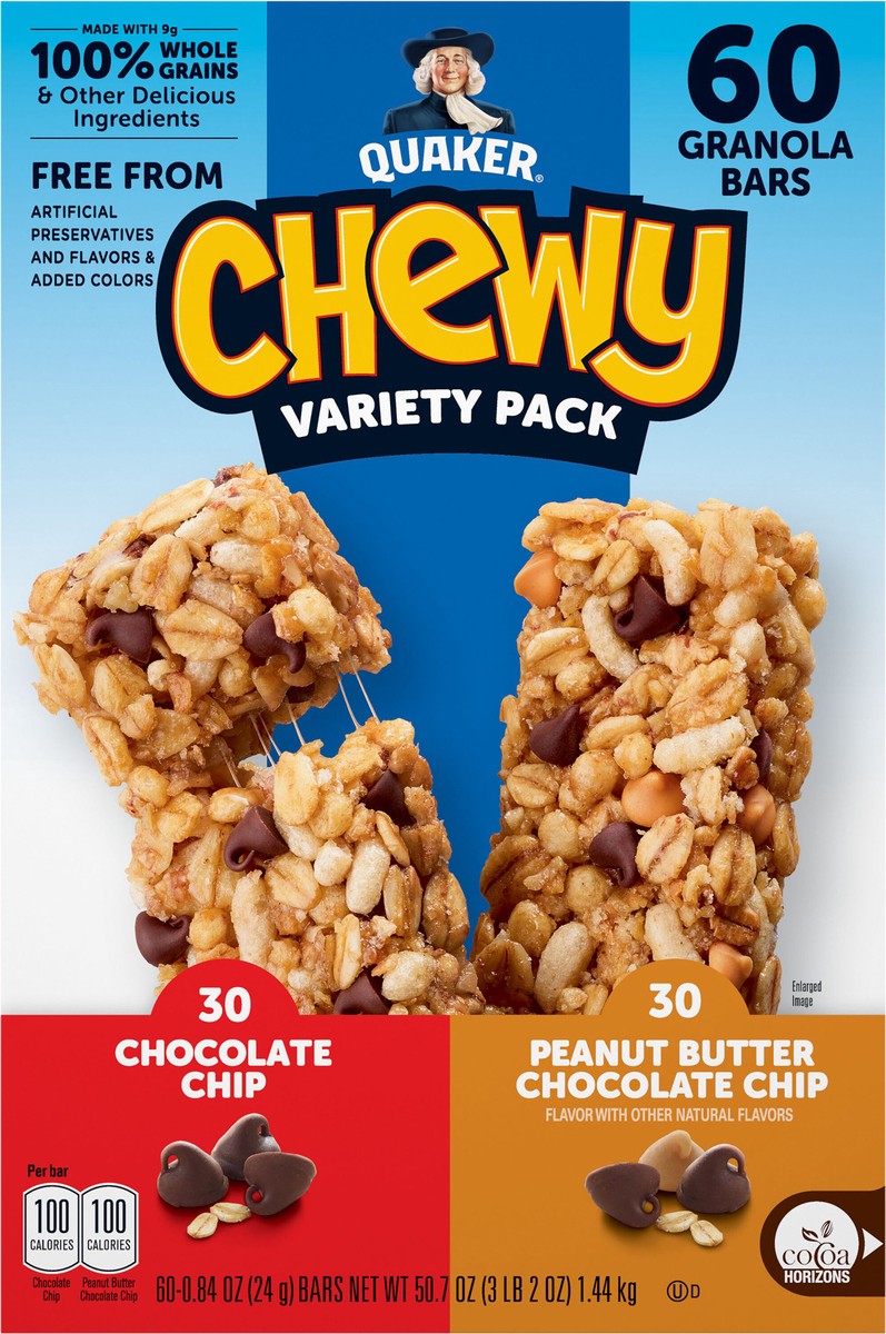slide 5 of 9, Quaker Chewy Granola Bars Variety 0.84 Oz 60 Count, 60 ct