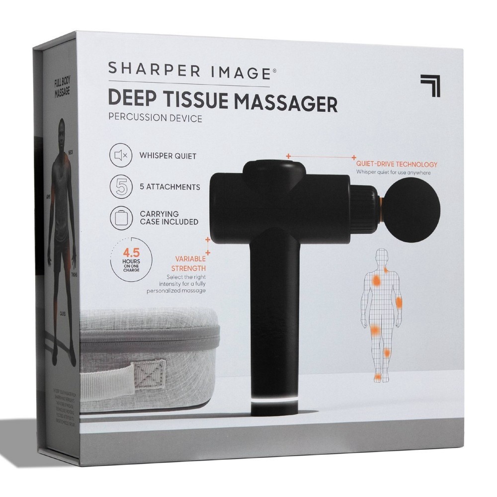 slide 5 of 9, Sharper Image Deep Tissue Massager - Black, 1 ct