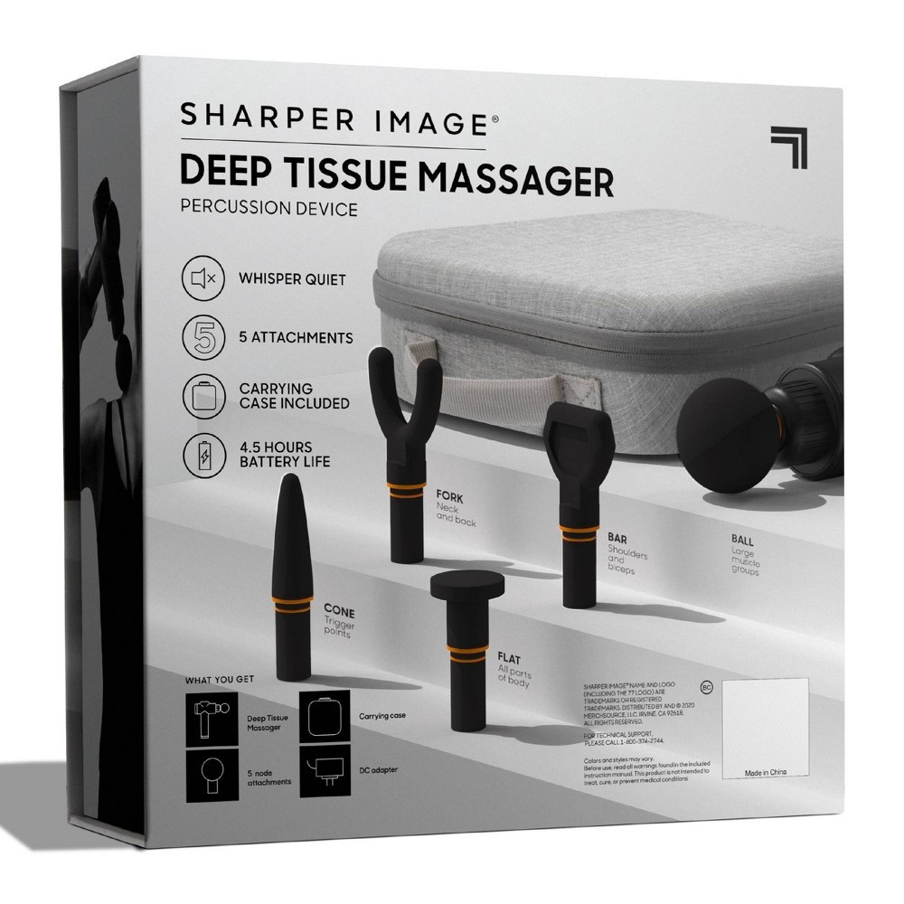 slide 6 of 9, Sharper Image Deep Tissue Massager - Black, 1 ct