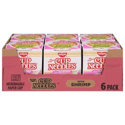 Nissin Ramen Noodle Soup with Shrimp 6 - 2.25 oz Cups