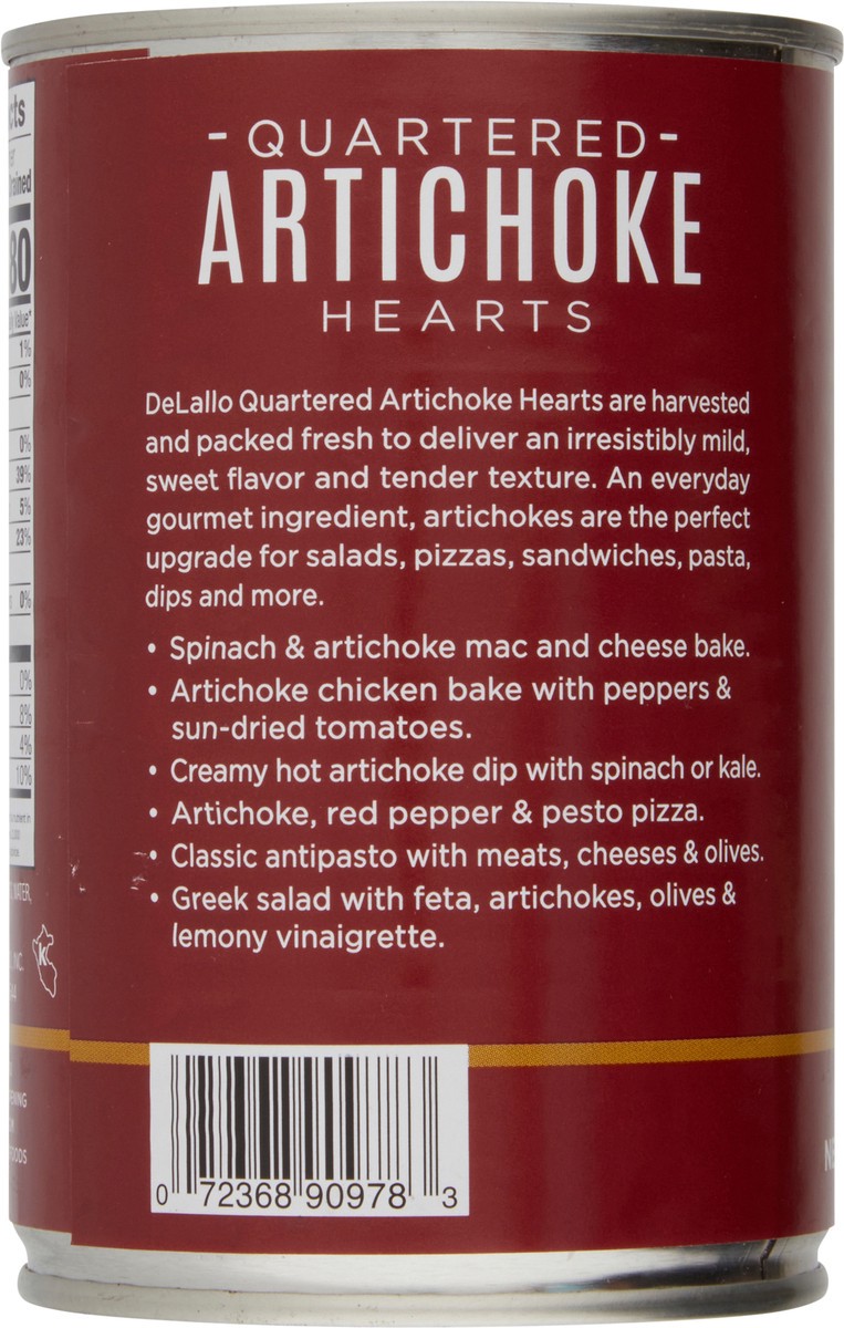 slide 7 of 7, Delallo Artichoke Quarters -Can, 14.1 oz