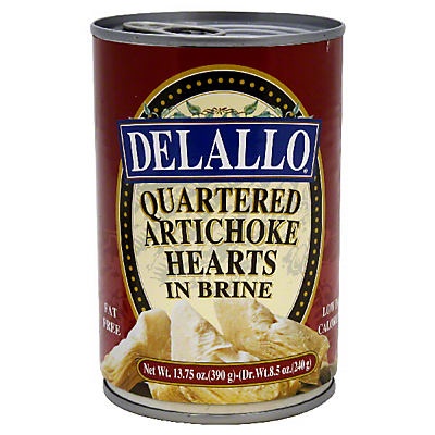 slide 1 of 1, DeLallo Quartered Artichoke Hearts in Brine, 14.1 oz