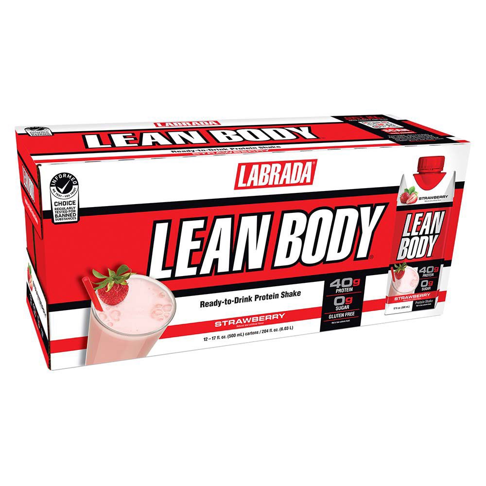 slide 1 of 1, Labrada Lean Body Ready To Drink Strawberry, 12 ct