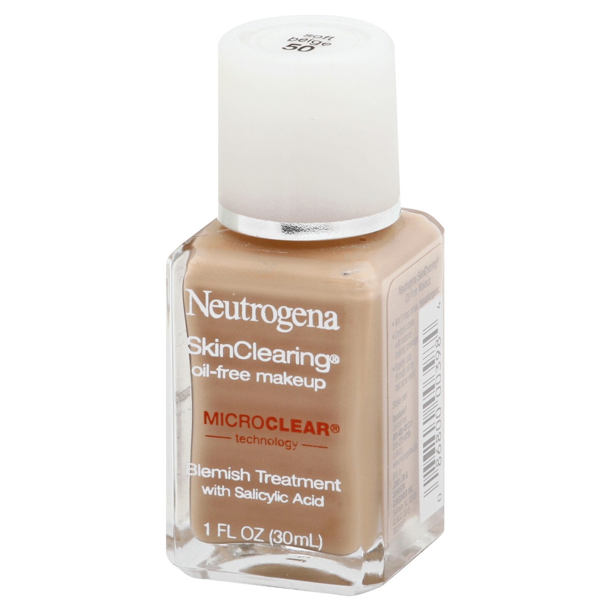 slide 4 of 9, Neutrogena Skin Clearing Liquid Makeup - 50 Soft Beige, 1 fl oz