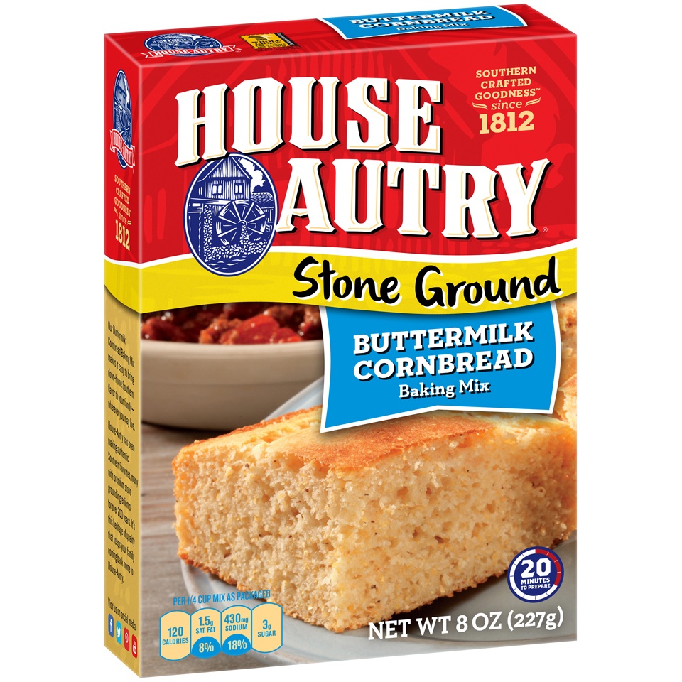 slide 1 of 1, House-Autry Stone Ground Buttermilk Cornbread Baking Mix, 8 oz