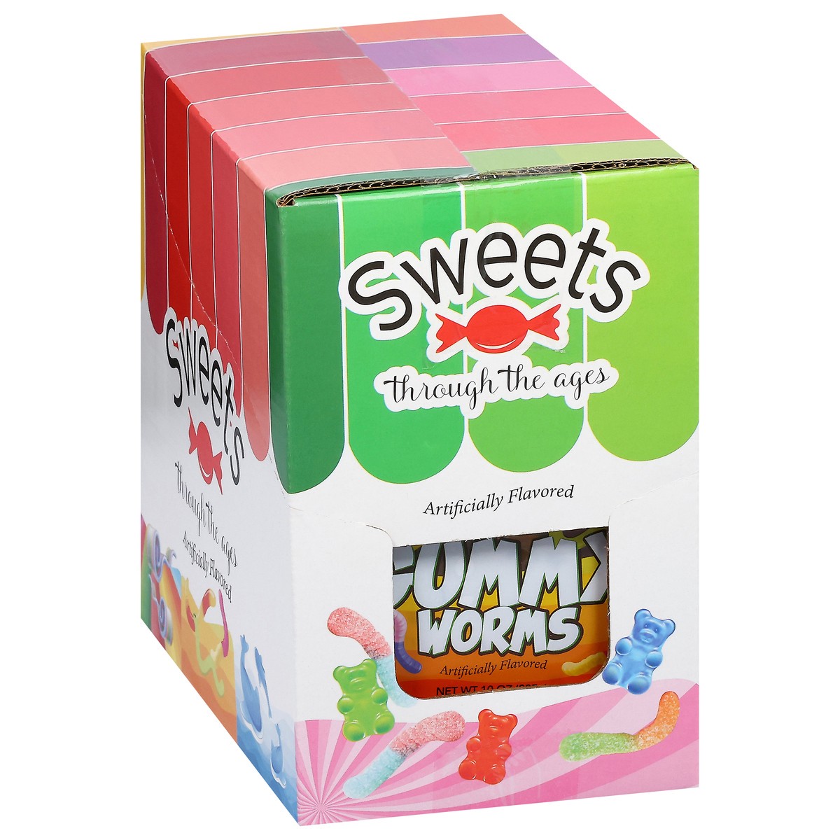 slide 2 of 4, Sweets Tta Tub Gummy Worms 10 Oz, 10 oz