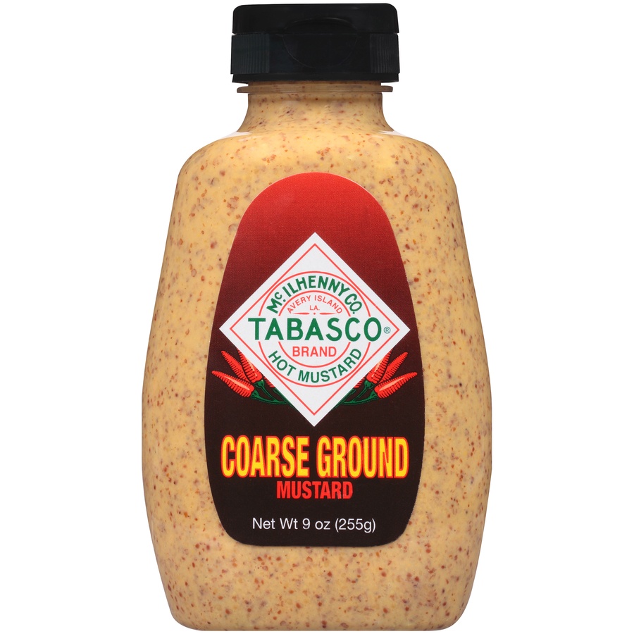 slide 1 of 6, Tabasco Mustard, Coarse Ground, Hot, 9 oz