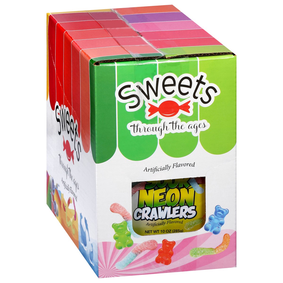 slide 2 of 4, Sweets Tta Tub Gummy Worm Sour 10 Oz, 10 oz