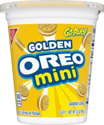 OREO Minis Golden Sandwich Cookies, 3.5 oz Snack Cup