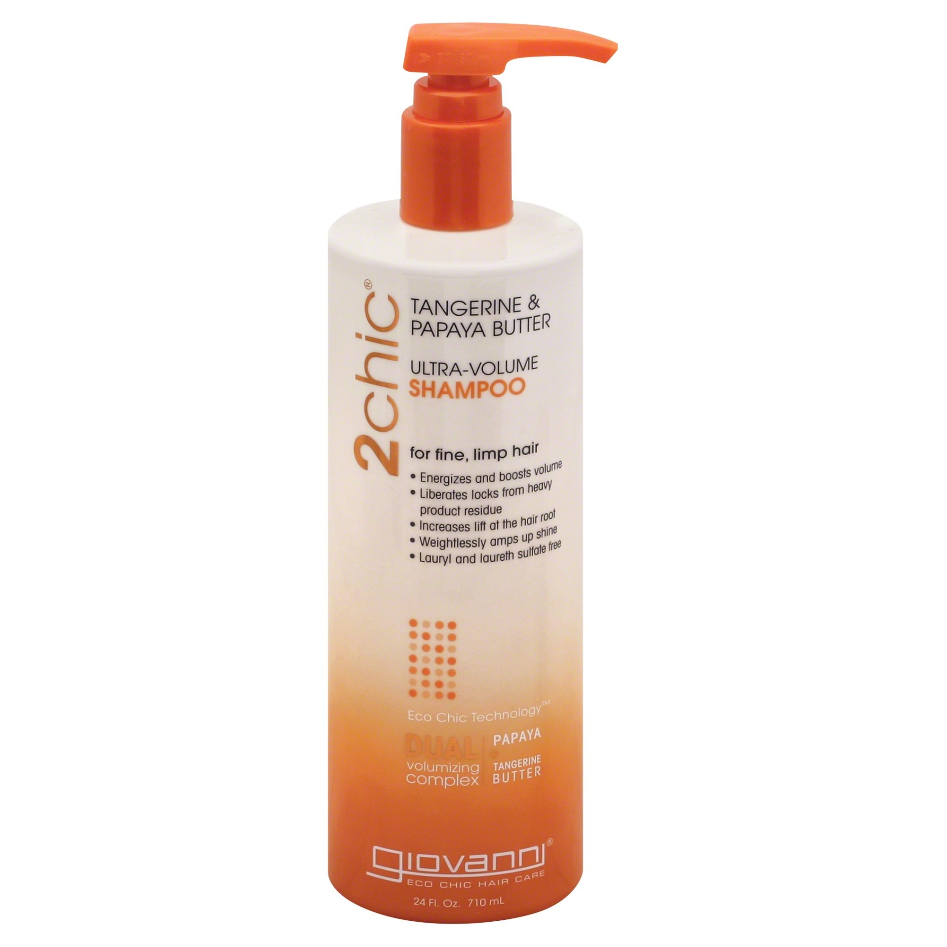 slide 1 of 2, Giovanni 2chic Ultra Volume Shampoo With Tangerine & Papaya Butter, 24 oz