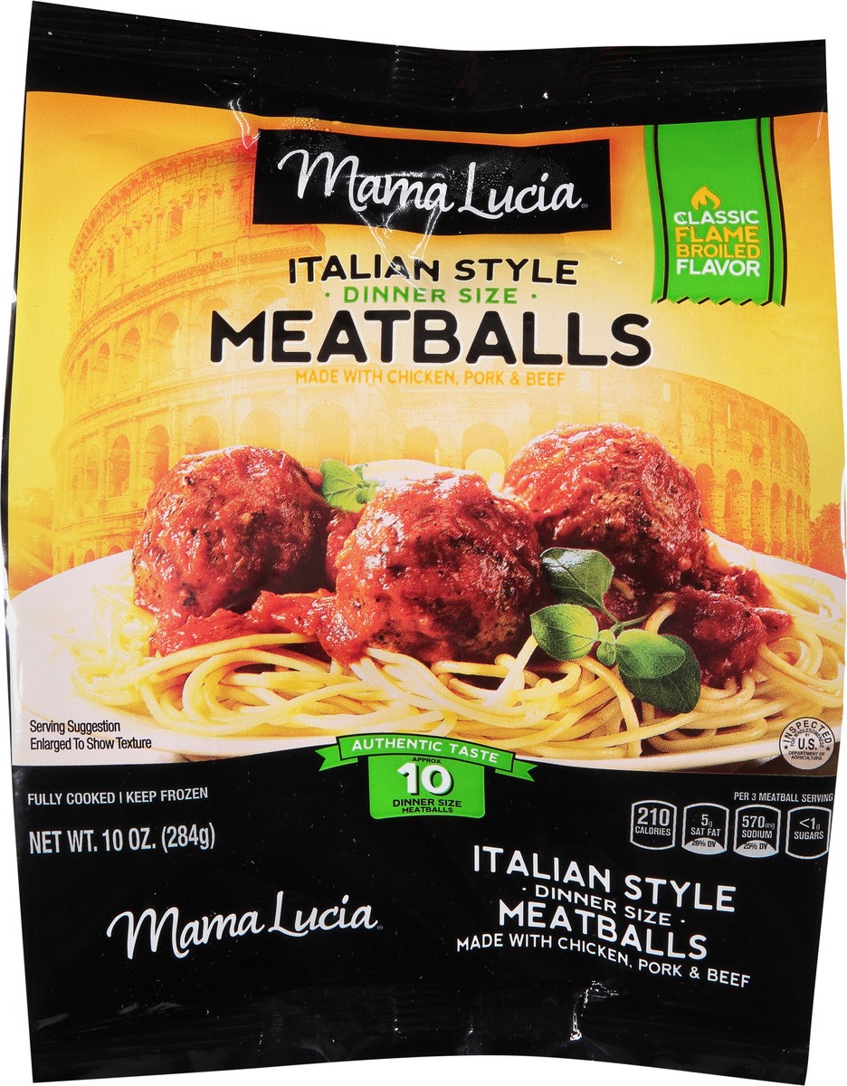 slide 12 of 14, Mama Lucia Dinner Size Italian Style Meatballs 10 oz, 10 oz