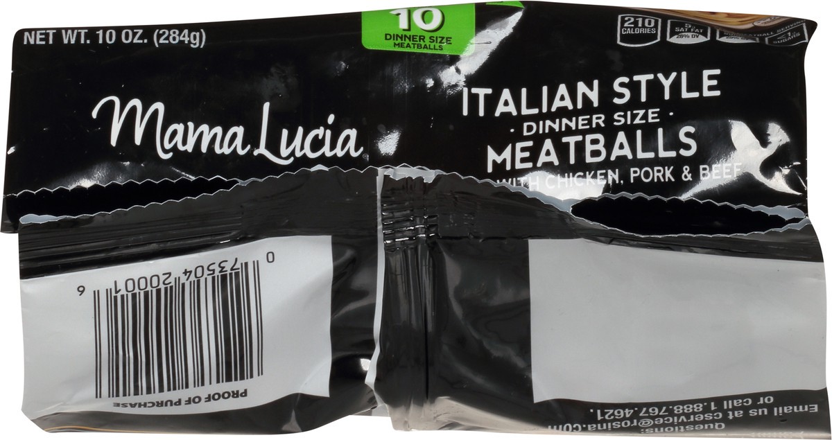 slide 6 of 14, Mama Lucia Dinner Size Italian Style Meatballs 10 oz, 10 oz