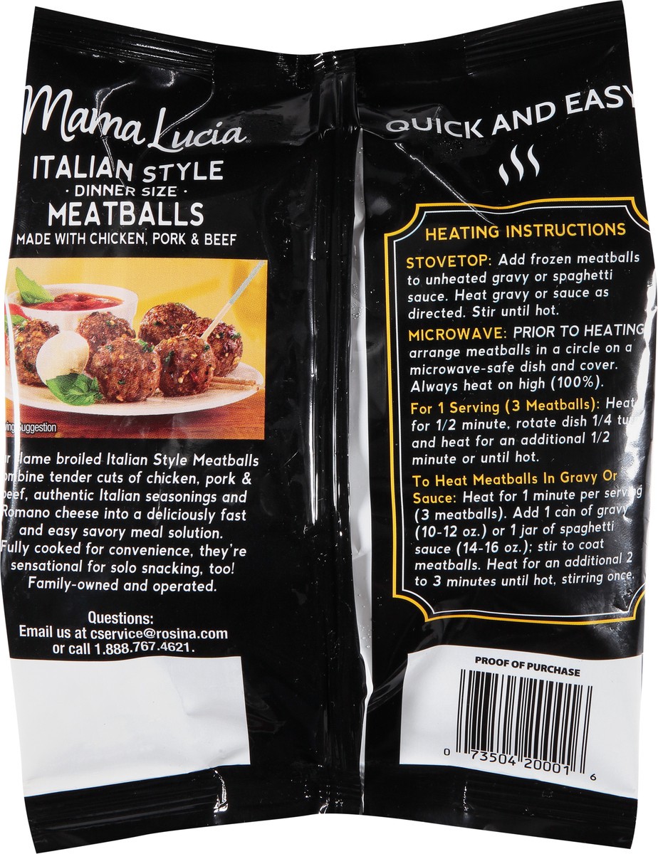 slide 9 of 14, Mama Lucia Dinner Size Italian Style Meatballs 10 oz, 10 oz