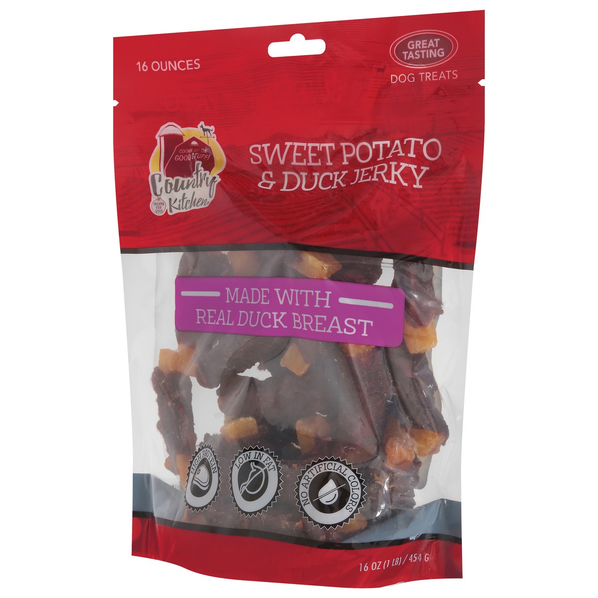 slide 4 of 4, Country Kitchen Sweet Potato & Duck Jerky Dog Treats 16 oz, 5 oz