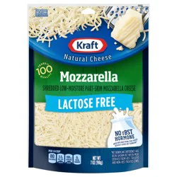 Kraft Natural Lactose Free Shredded Mozzarella Cheese 7 oz