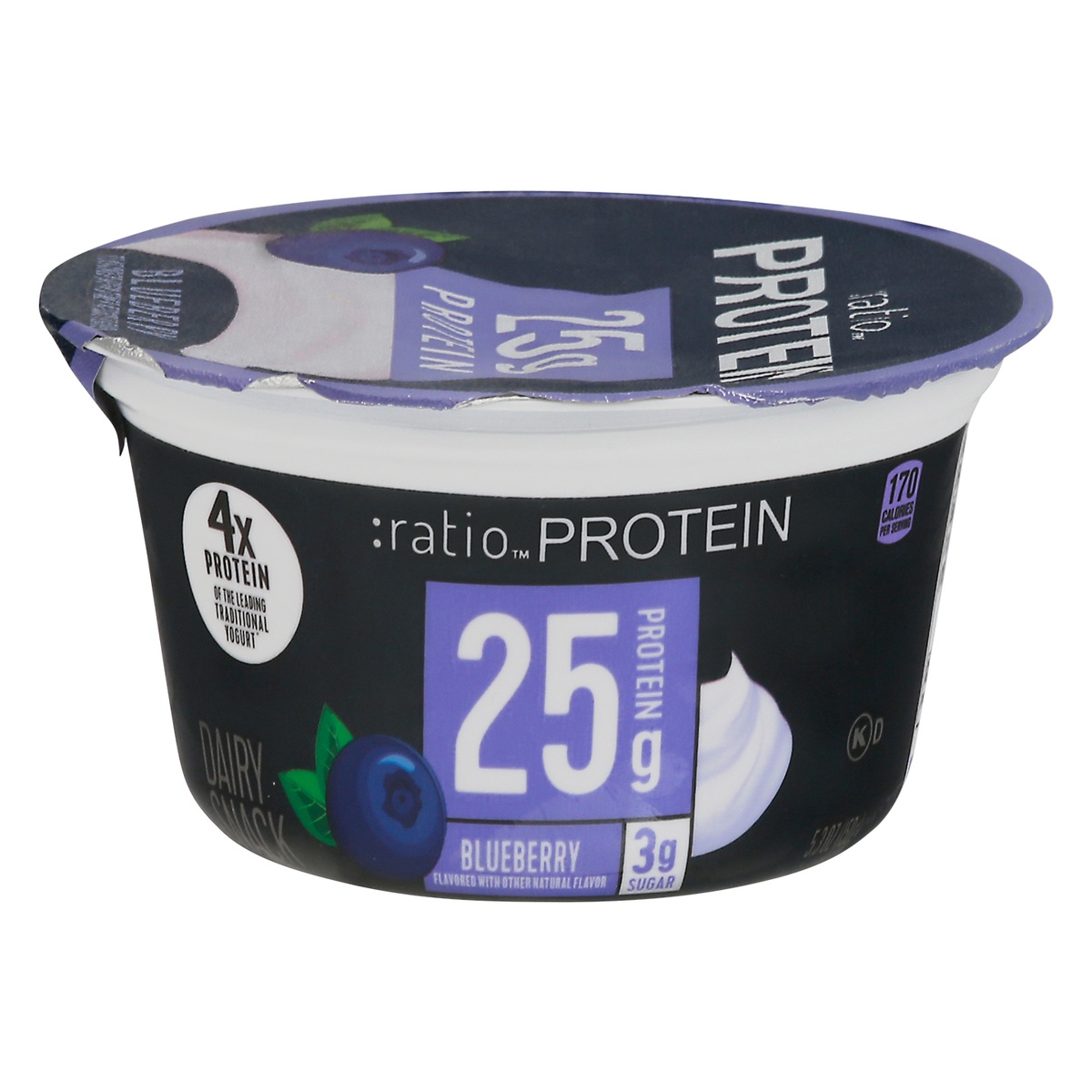 slide 1 of 1, :ratio Protein Blueberry Dairy Snack, 5.3 oz
