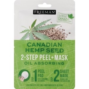 slide 1 of 1, Freeman Canadian Hemp Seed 2-Step Peel + Mask, 1 ct