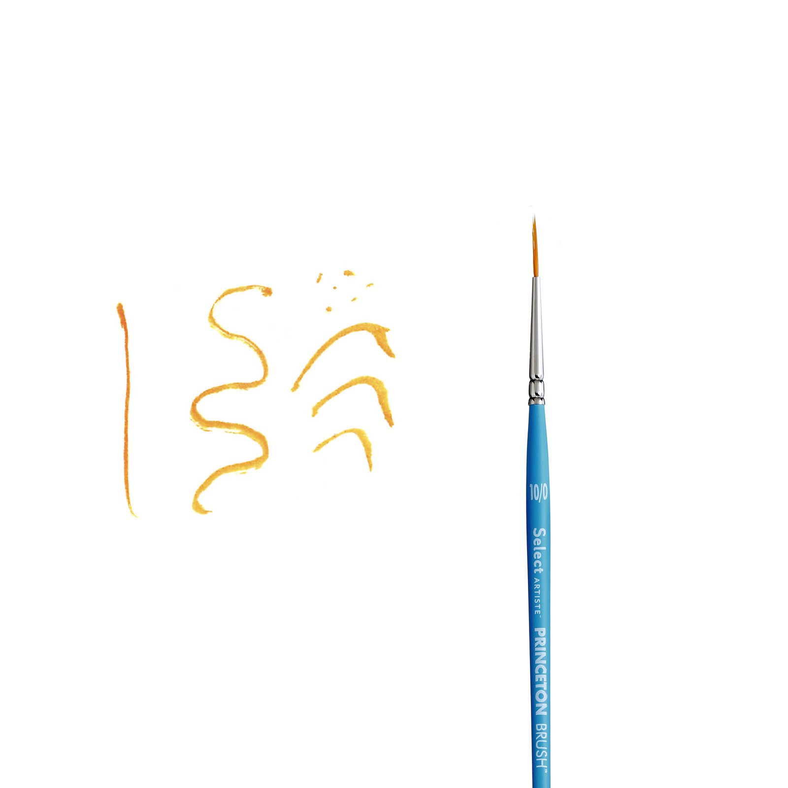 slide 4 of 5, Princeton Artist Brush Co Princeton Select Artiste Series 3750 Short Handle Script Liner Brush, 10/0