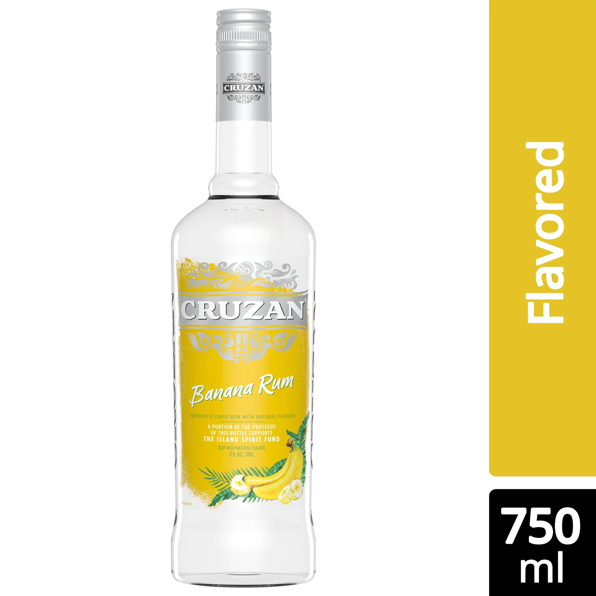 slide 1 of 1, Cruzan Banana Flavored Rum 750 ml, 750 ml