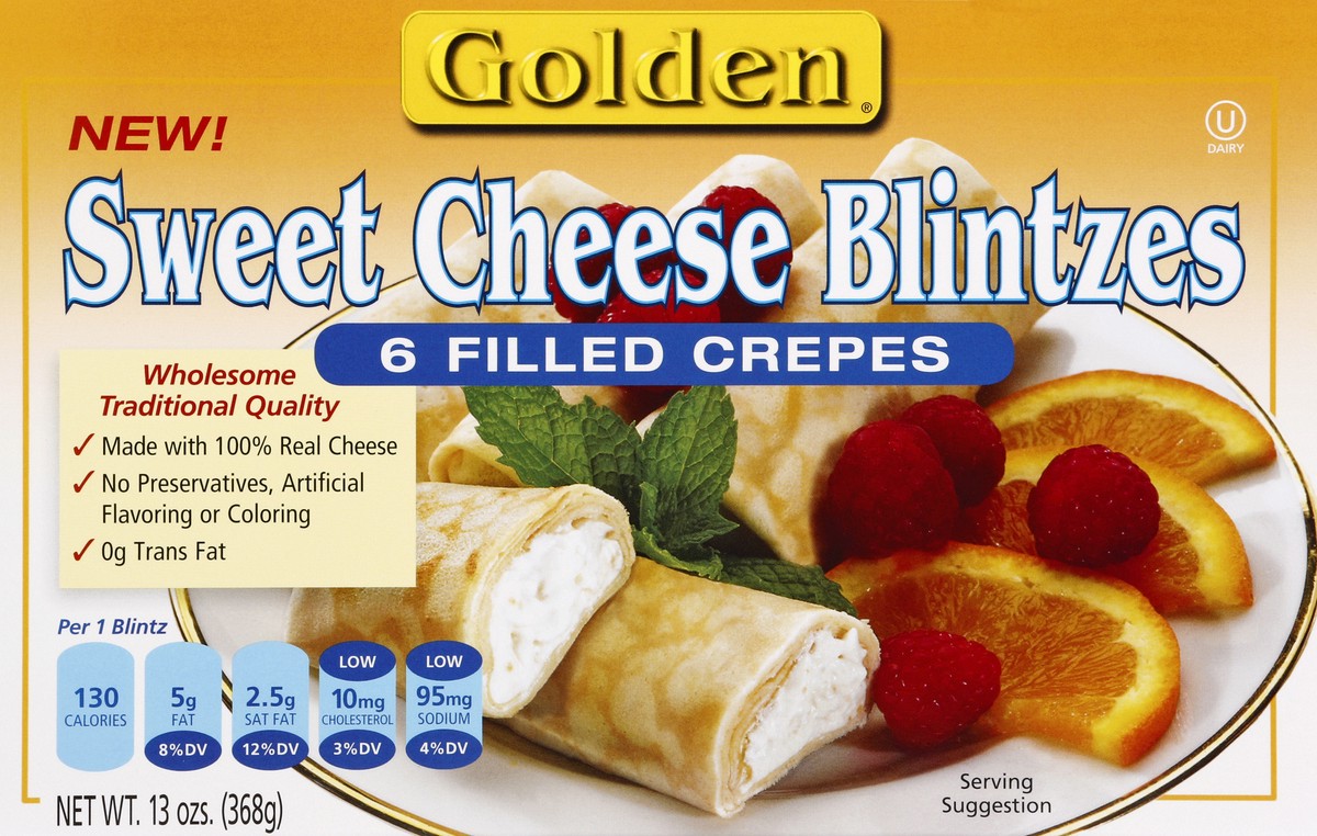 slide 2 of 5, Golden Sweet Cheese Blintzes 6 ea, 6 ct