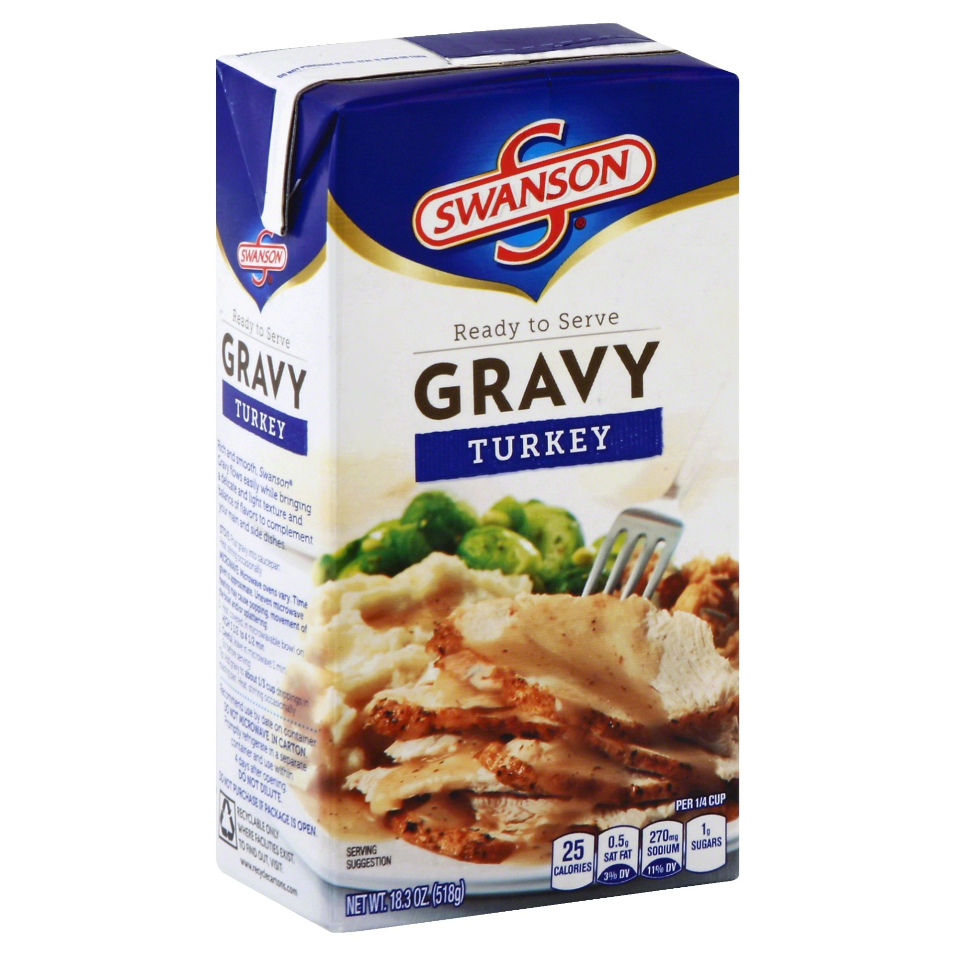 slide 1 of 1, Swanson Ready To Serve Turkey Gravy, 18.3 oz
