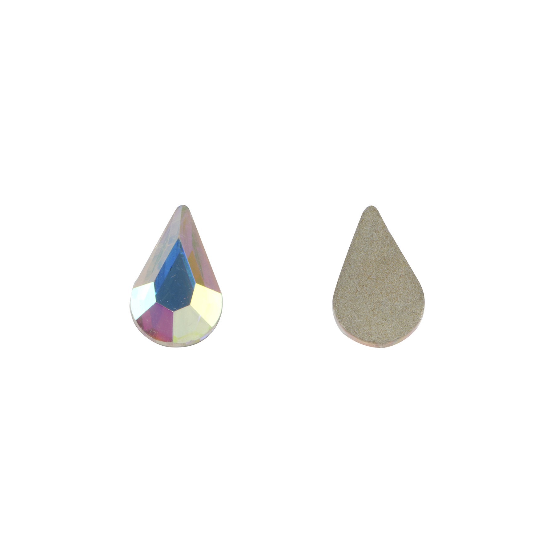 slide 2 of 2, Clear Aurora Borealis Teardrop Flatback Glass Rhinestones, 288ct. By Bead Landing, 288 ct