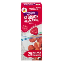 Giant Double Zipper Quart Storage Bags