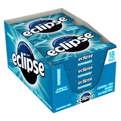 ECLIPSE Peppermint Sugarfree Gum, 8 Packs