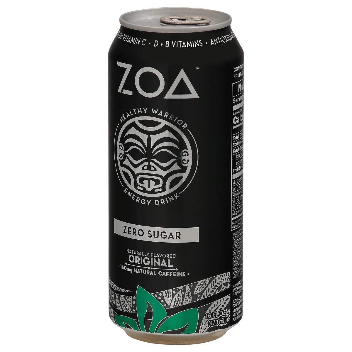 slide 10 of 11, ZOA Zero Sugar Original Energy Drink - 16 fl oz, 1 ct