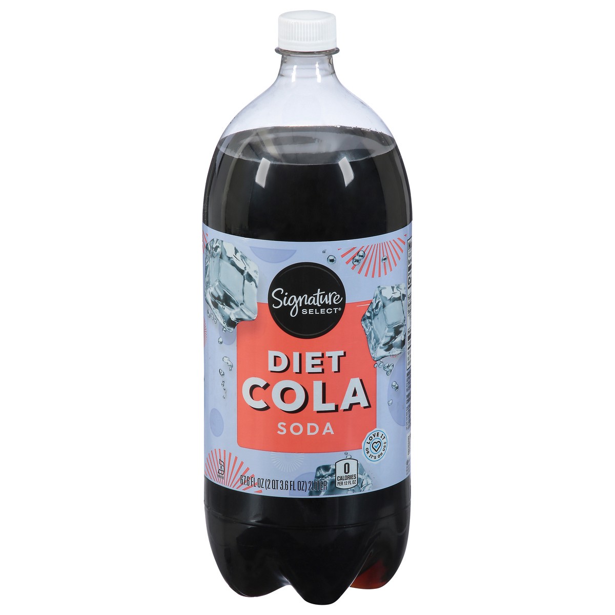 slide 6 of 14, Signature Select Diet Cola Soda - 2 liter, 67.6 oz